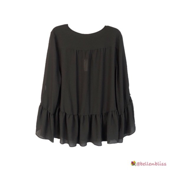 Bell Sleeve Blouse Peplum Style, Size XL - Picture 2 of 5